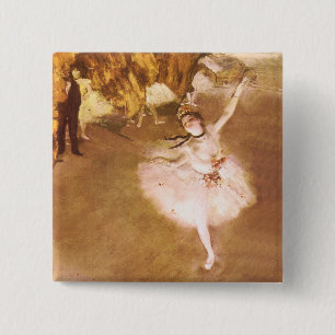Målning för Ballet Dancer Degas Star Knapp