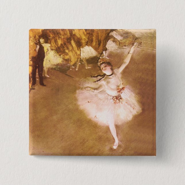 Målning för Ballet Dancer Degas Star Knapp (Framsida)