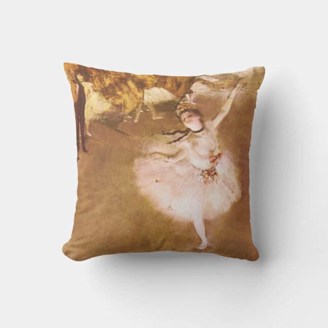 Målning för Ballet Dancer Degas Star Kudde (Framsida)