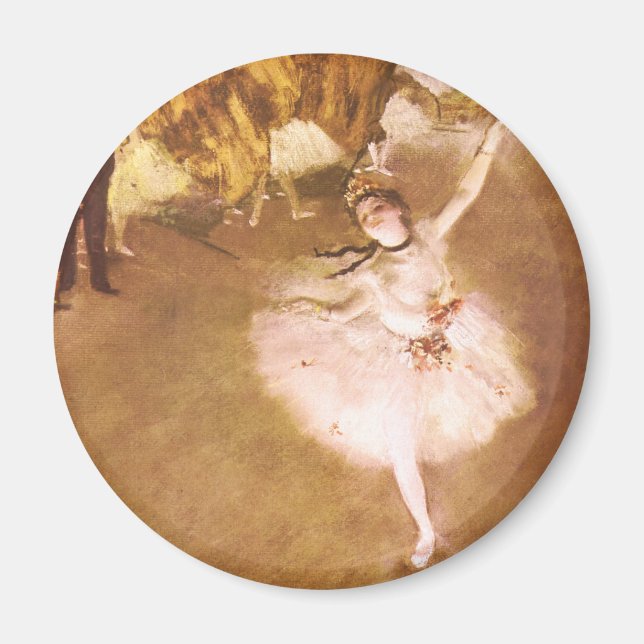 Målning för Ballet Dancer Degas Star Magnet (Framsidan)