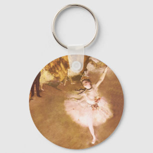 Målning för Ballet Dancer Degas Star Nyckelring