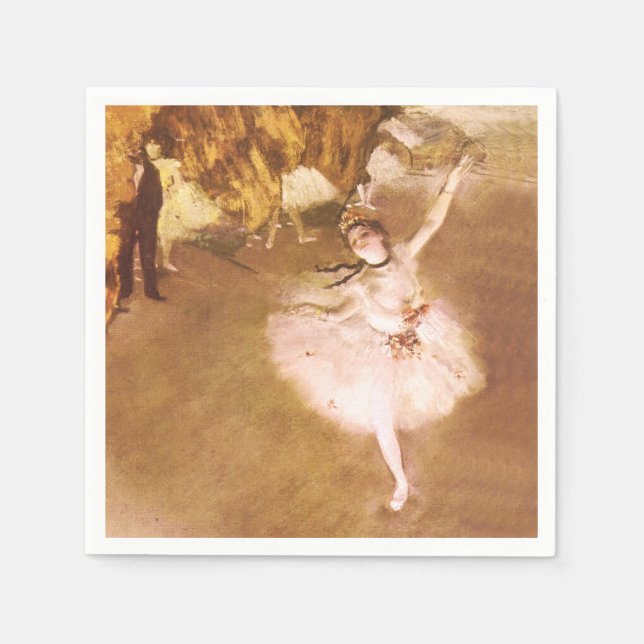 Målning för Ballet Dancer Degas Star Pappersservett (Framsidan)