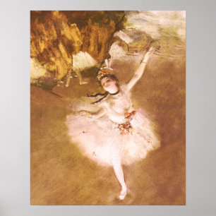 Målning för Ballet Dancer Degas Star Poster