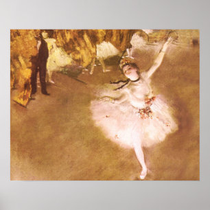 Målning för Ballet Dancer Degas Star Poster