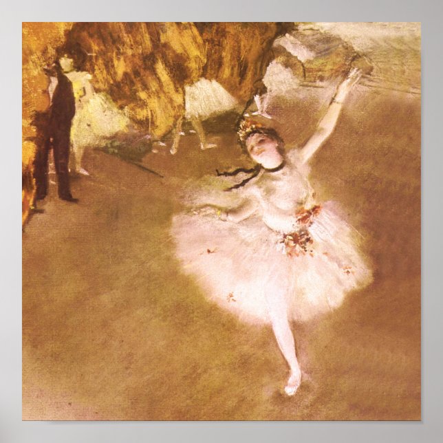 Målning för Ballet Dancer Degas Star Poster (Framsidan)