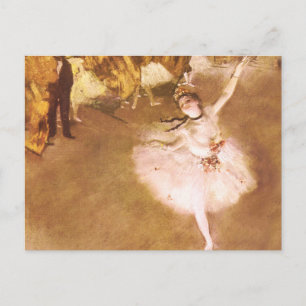 Målning för Ballet Dancer Degas Star Vykort