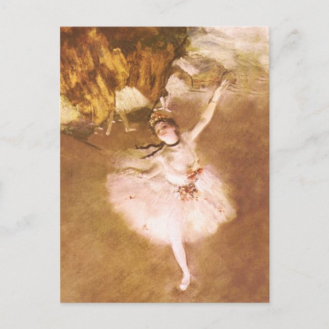 Målning för Ballet Dancer Degas Star Vykort (Framsida)