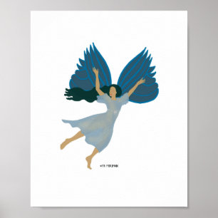 Målning för blåttflygängel vid TR Forsman Poster