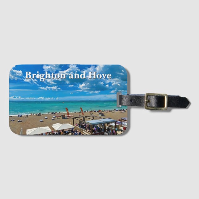 Målning för Brighton och Hove Beach Bagagebricka (Framsida horisontal)
