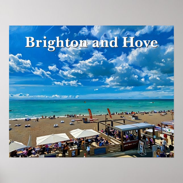 Målning för Brighton och Hove Beach Poster (Framsidan)