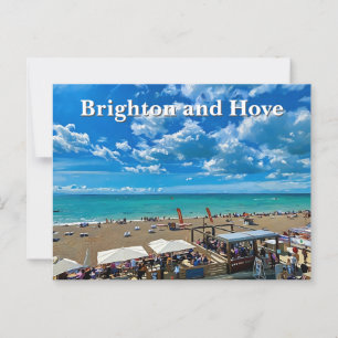 Målning för Brighton och Hove Beach Vykort