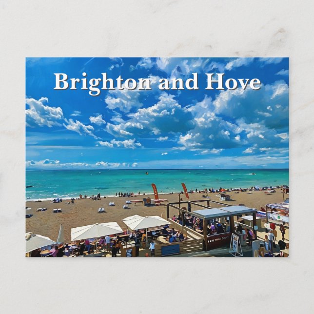Målning för Brighton och Hove Beach Vykort (Framsida)