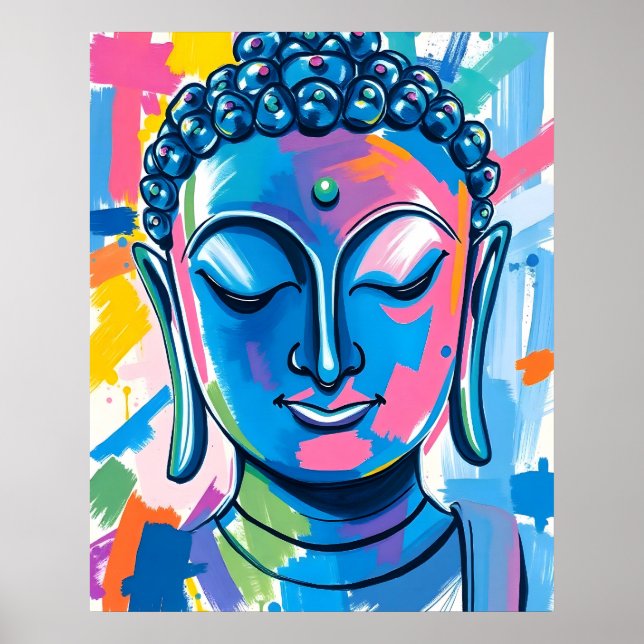 Målning för Buddha-Abstrakt Poster (Framsidan)