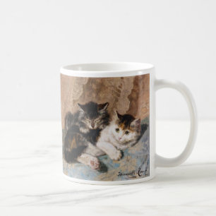 Målning för Calicokatt- och gråttkattungekonst Kaffemugg
