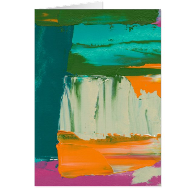 Målning för flerfärgat fritt uttryck hälsningskort (Framsidan)