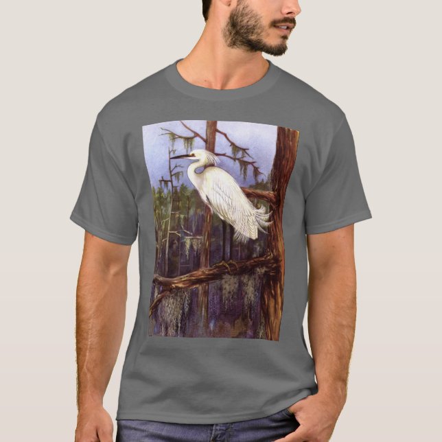 MÅLNING FÖR FLORIDA EVERGLADESHERON TEE SHIRT (Framsida)