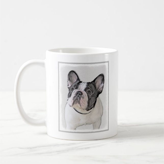 Målning för Fransk av bulldog (grenrör) - Hund Kaffemugg (Vänster)
