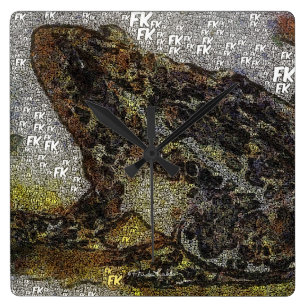 Målning för Frida Kahlo FK-Stil groda Fyrkantig Klocka