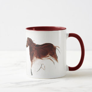 Målning för grotta för vintagevildhäst mugg