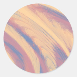 Målning för Gult och Rosa i Vår Runt Klistermärke