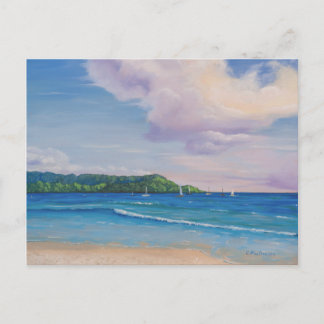 Målning för Hanalei Bay Hawaiian Islands Vykort