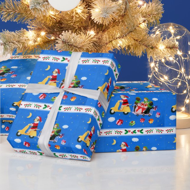 Målning för jullabrador presentpapper (Helgdagar)