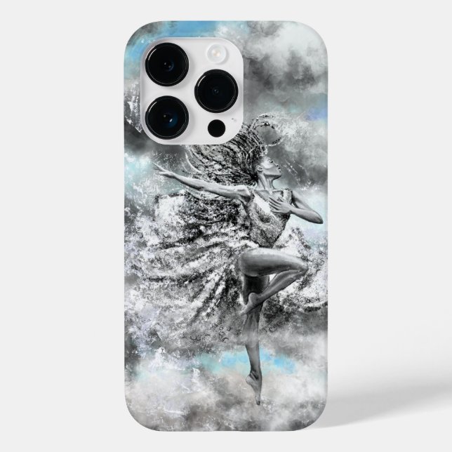 Målning för kvinnlig dansing i Clouds iphone case (Baksida)