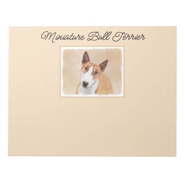 Målning för miniatyr Buller Terrier - Cute Origina Anteckningsblock (Framsida)