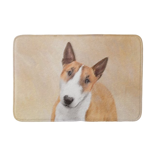 Målning för miniatyr Buller Terrier - Cute Origina Badrumsmatta (Framsidan)