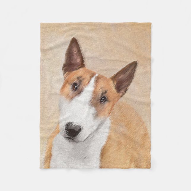 Målning för miniatyr Buller Terrier - Cute Origina Fleecefilt (Framsidan)