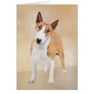 Målning för miniatyr Buller Terrier - Cute Origina Hälsningskort