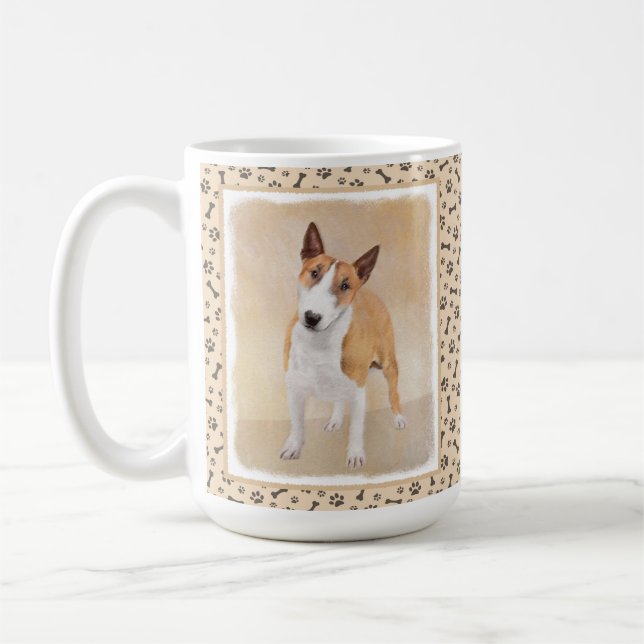 Målning för miniatyr Buller Terrier - Cute Origina Kaffemugg (Vänster)