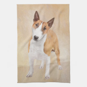 Målning för miniatyr Buller Terrier - Cute Origina Kökshandduk