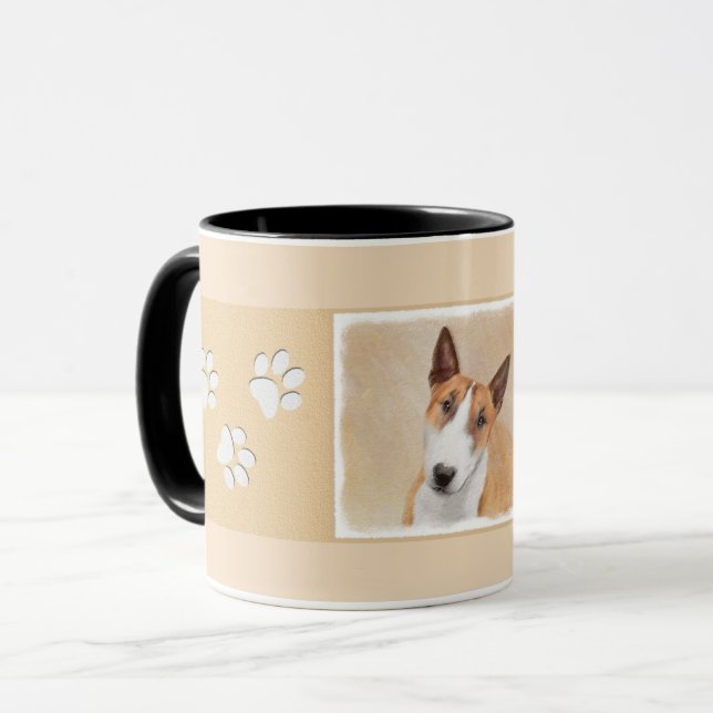 Målning för miniatyr Buller Terrier - Cute Origina Mugg (Framsida vänster)
