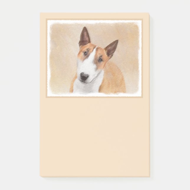 Målning för miniatyr Buller Terrier - Cute Origina Post-it Block (Framsida)