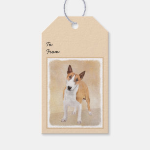 Målning för miniatyr Buller Terrier - Cute Origina Presentetikett