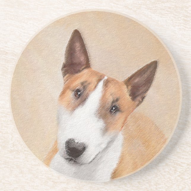 Målning för miniatyr Buller Terrier - Cute Origina Underlägg (Framsidan)