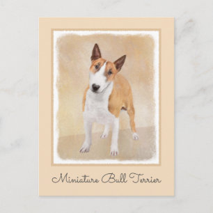 Målning för miniatyr Buller Terrier - Cute Origina Vykort