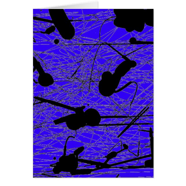 Målning för originalsvartSplatter Hälsningskort (Framsidan)