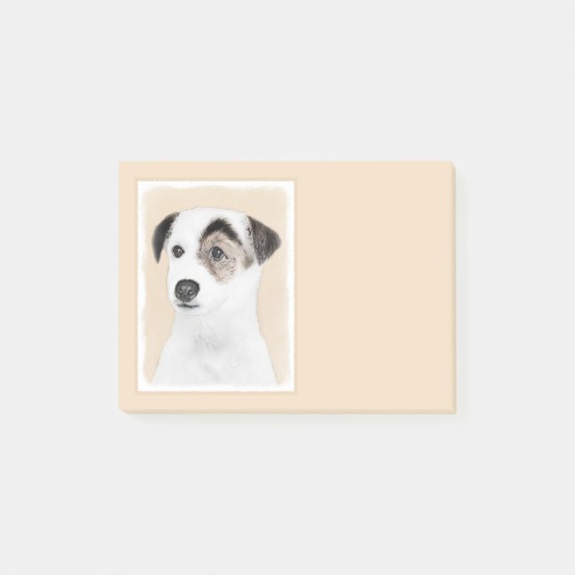 Målning för ParsonjackRussell Terrier - hundkonst Post-it Block (Framsida)