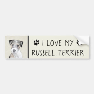 Målning för Russell Terrierbuse - original- Bildekal