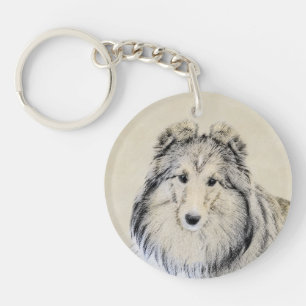 Målning för Shetland Sheepdog - gullig original-
