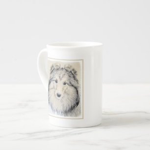 Målning för Shetland Sheepdog - gullig original- Benporslin Mugg