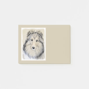 Målning för Shetland Sheepdog - gullig original- Post-it Block