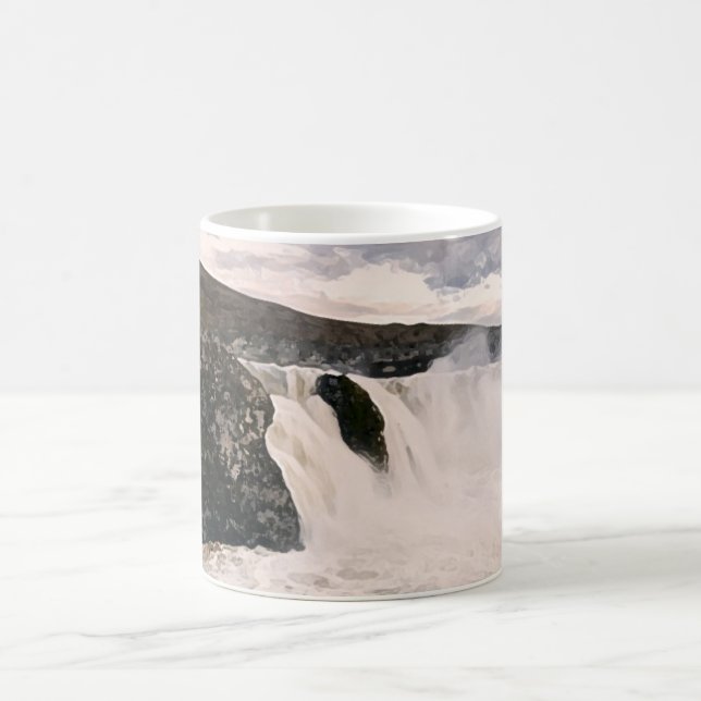 Målning för Sigalda vattenfallmugg Kaffemugg (Center)