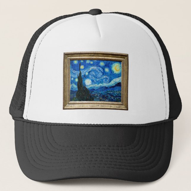 Målning för Starry natt av målare Vincent Van Gogh Keps (Framsida)