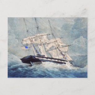 Målning för USS-album Vykort