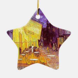 Målning för Van Gogh CafeImpressionist Julgransprydnad Keramik