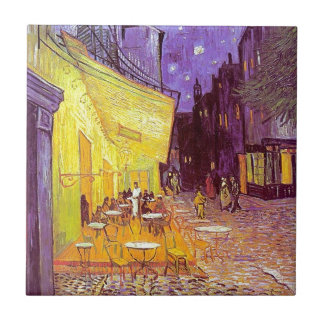Målning för Van Gogh CafeImpressionist Kakelplatta