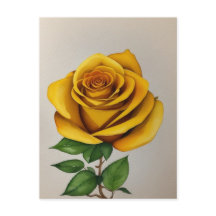 Målning för vattenfärg Gul ros